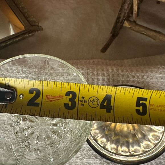 Vintage Glass sugar dish with silver-plated lid - Picture 5 of 5